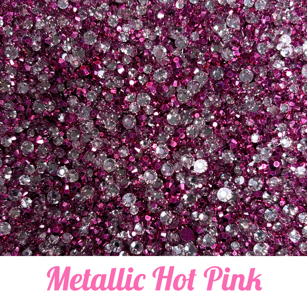 Metallic Resin Rhinestone Scoops