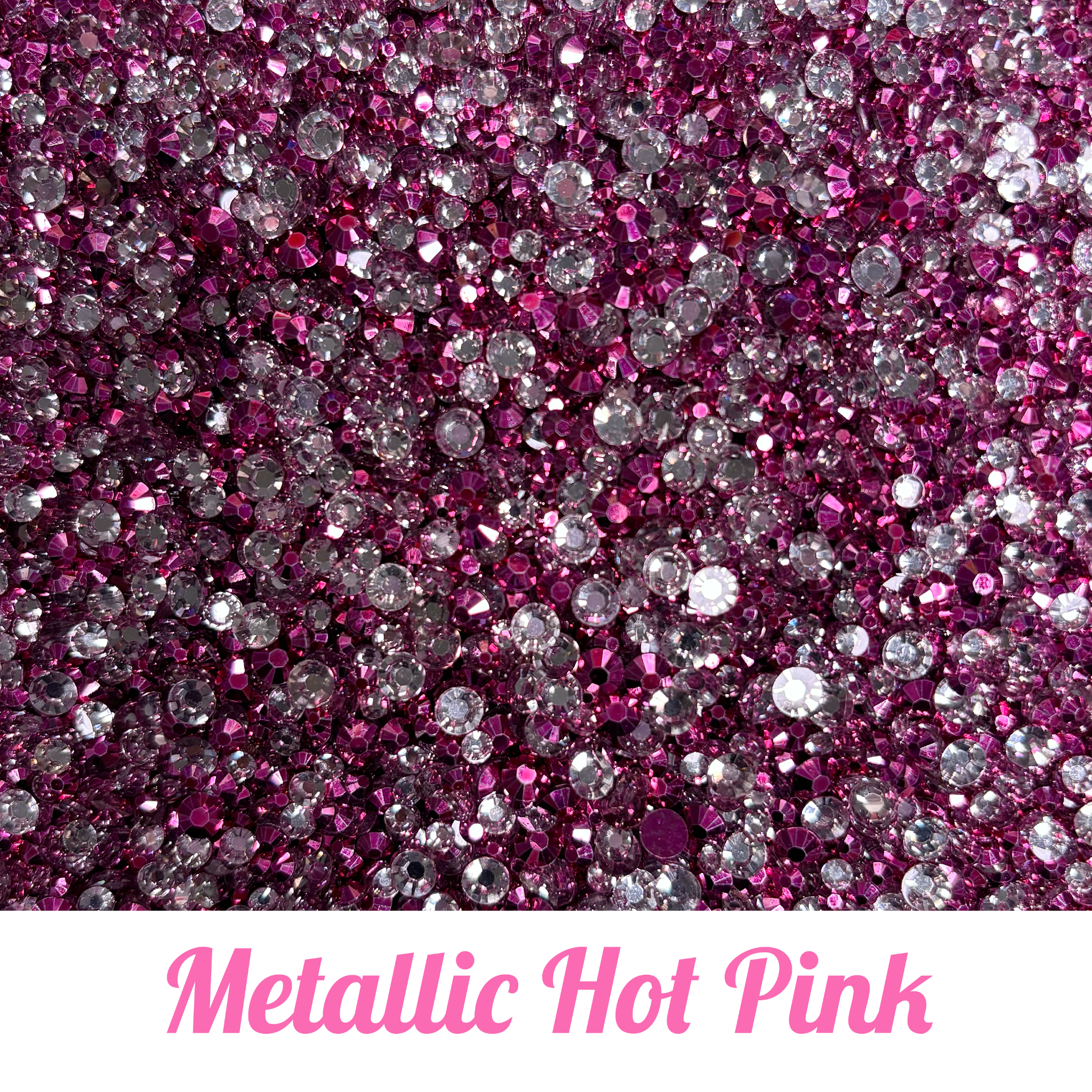 Metallic Resin Rhinestone Scoops