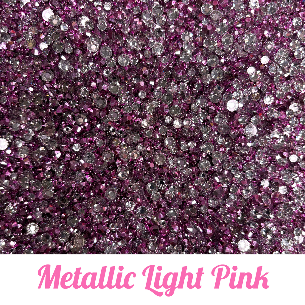 Metallic Resin Rhinestone Scoops