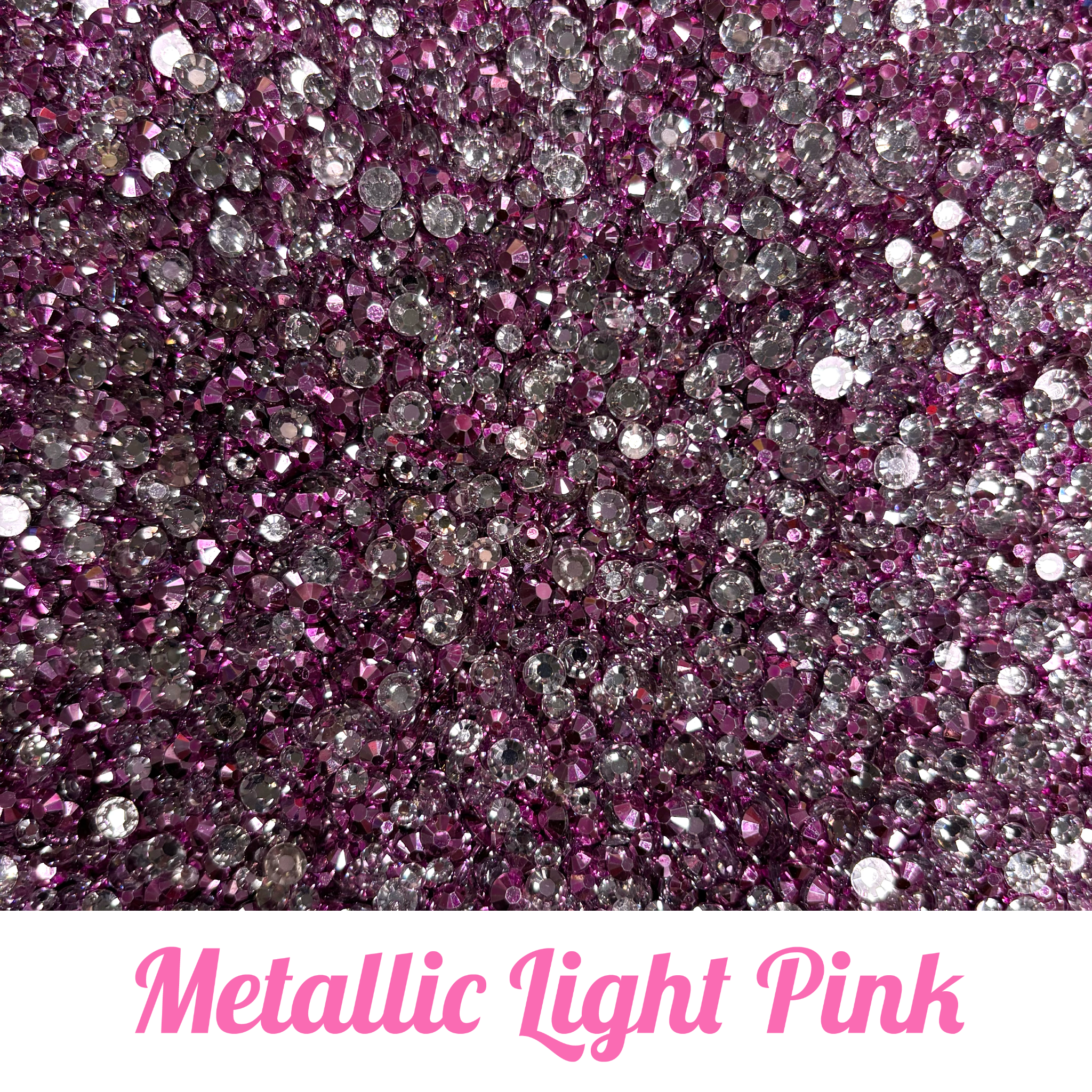 Metallic Resin Rhinestone Scoops