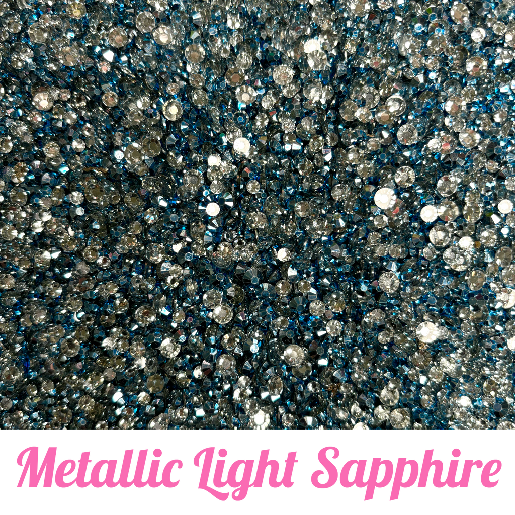 Metallic Resin Rhinestone Scoops