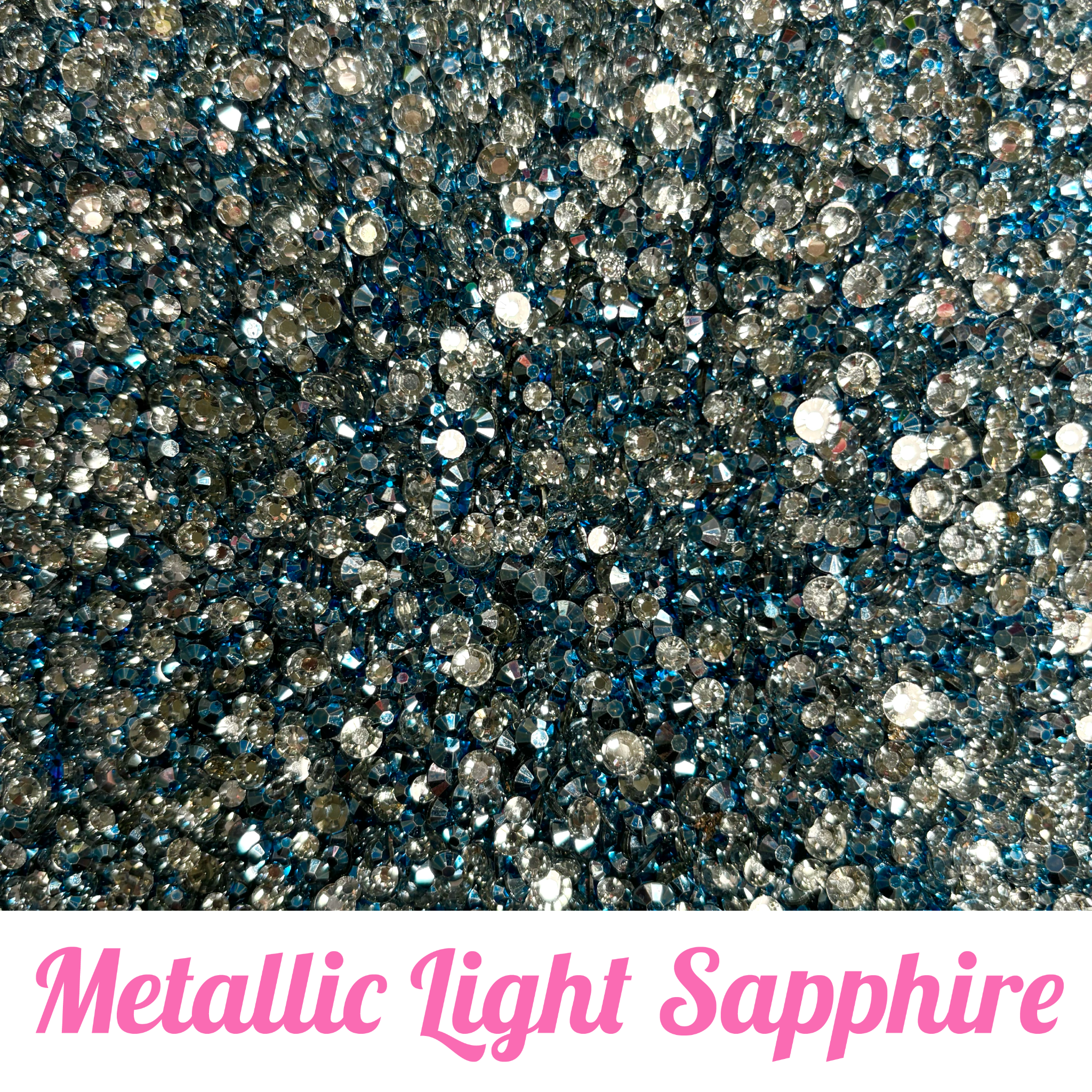 Metallic Resin Rhinestone Scoops