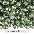 Metallic Peridot Resin Rhinestones – Sizes 3mm, 4mm & 5mm – Flatback Craft Crystals – Ideal for Tumblers & DIY