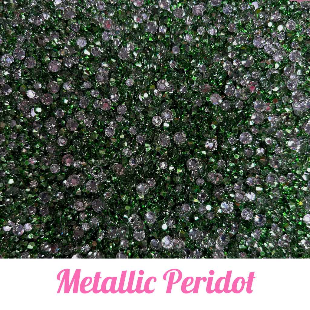 Metallic Resin Rhinestone Scoops