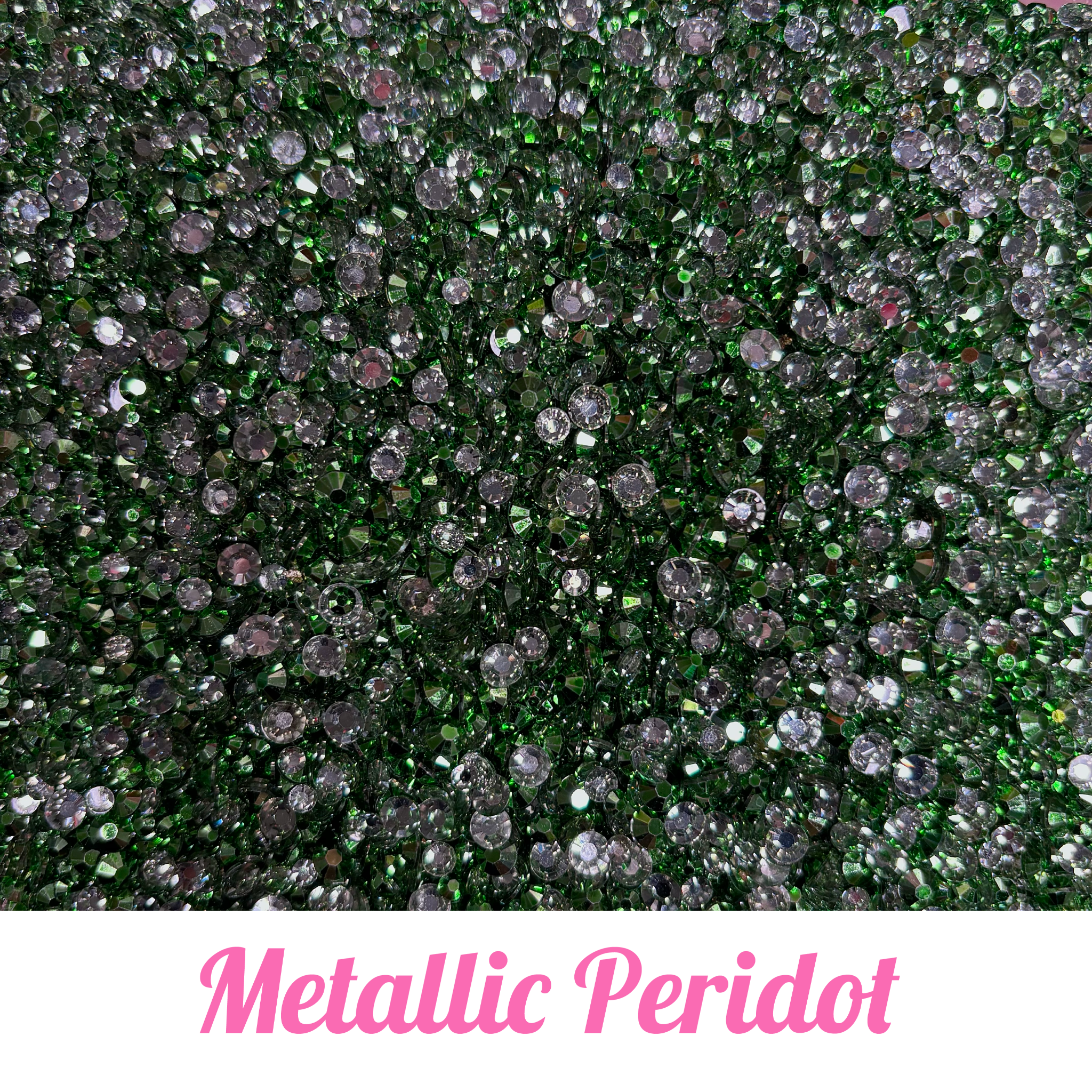 Metallic Resin Rhinestone Scoops