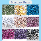 Metallic Resin Rhinestone Scoops