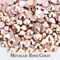 Metallic Rose Gold Resin Rhinestones – Sizes 2mm, 3mm, 4mm & 5mm – Flatback Craft Crystals – Ideal for Tumblers & DIY
