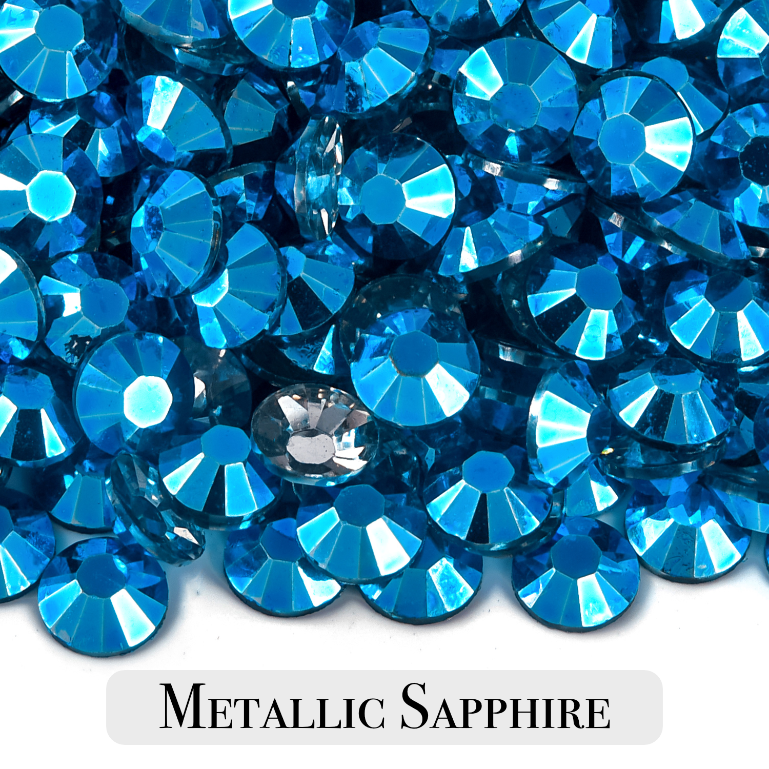 Metallic Resin Rhinestone Scoops