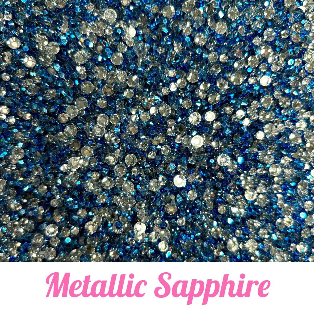 Metallic Resin Rhinestone Scoops