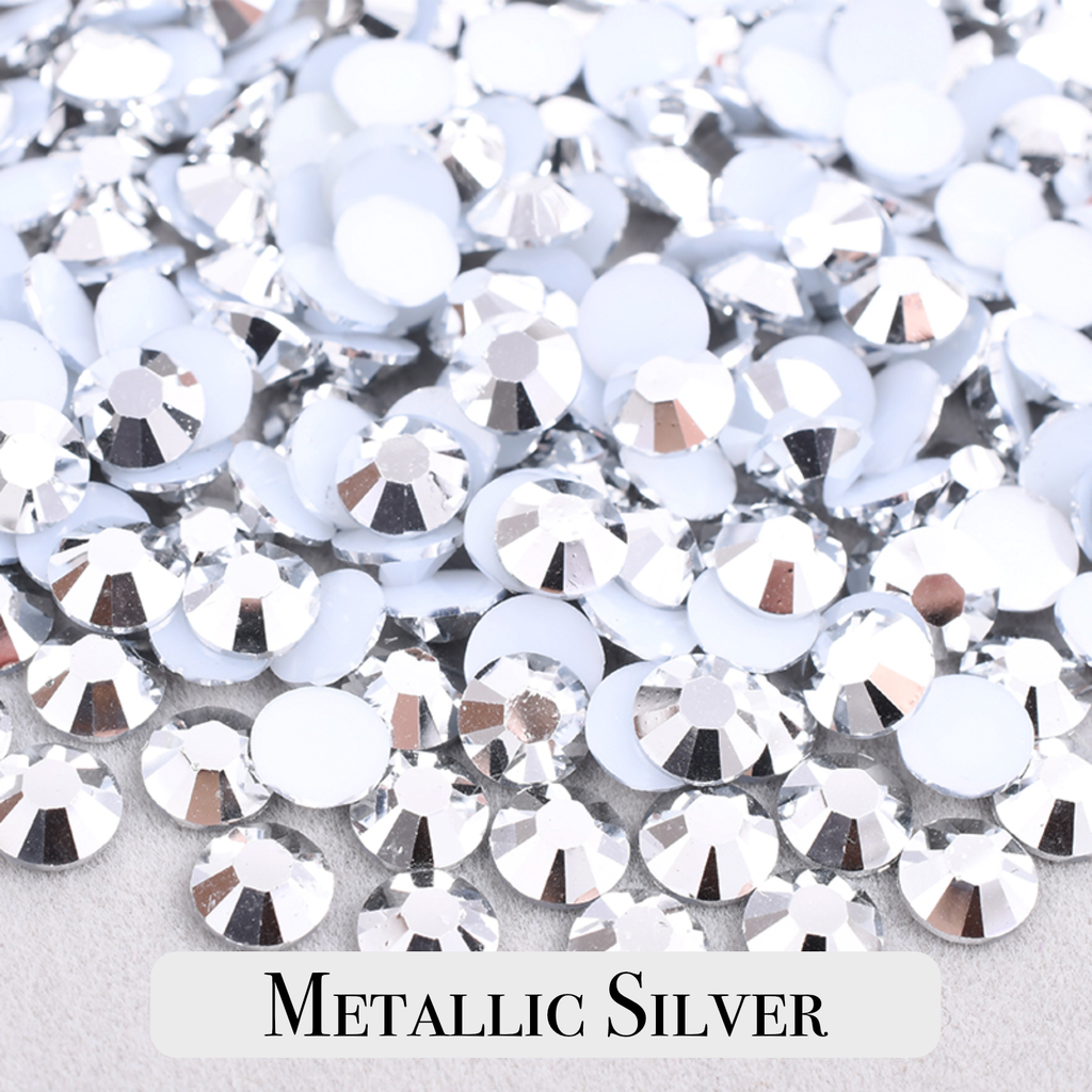 Metallic Resin Rhinestone Scoops