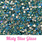 Misty Glass Rhinestone Scoops