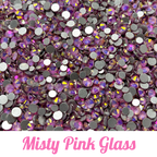 Misty Glass Rhinestone Scoops