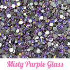 Misty Glass Rhinestone Scoops