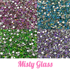 Misty Glass Rhinestone Scoops