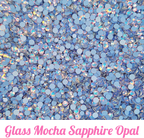 Opal Glass Rhinestone Scoops