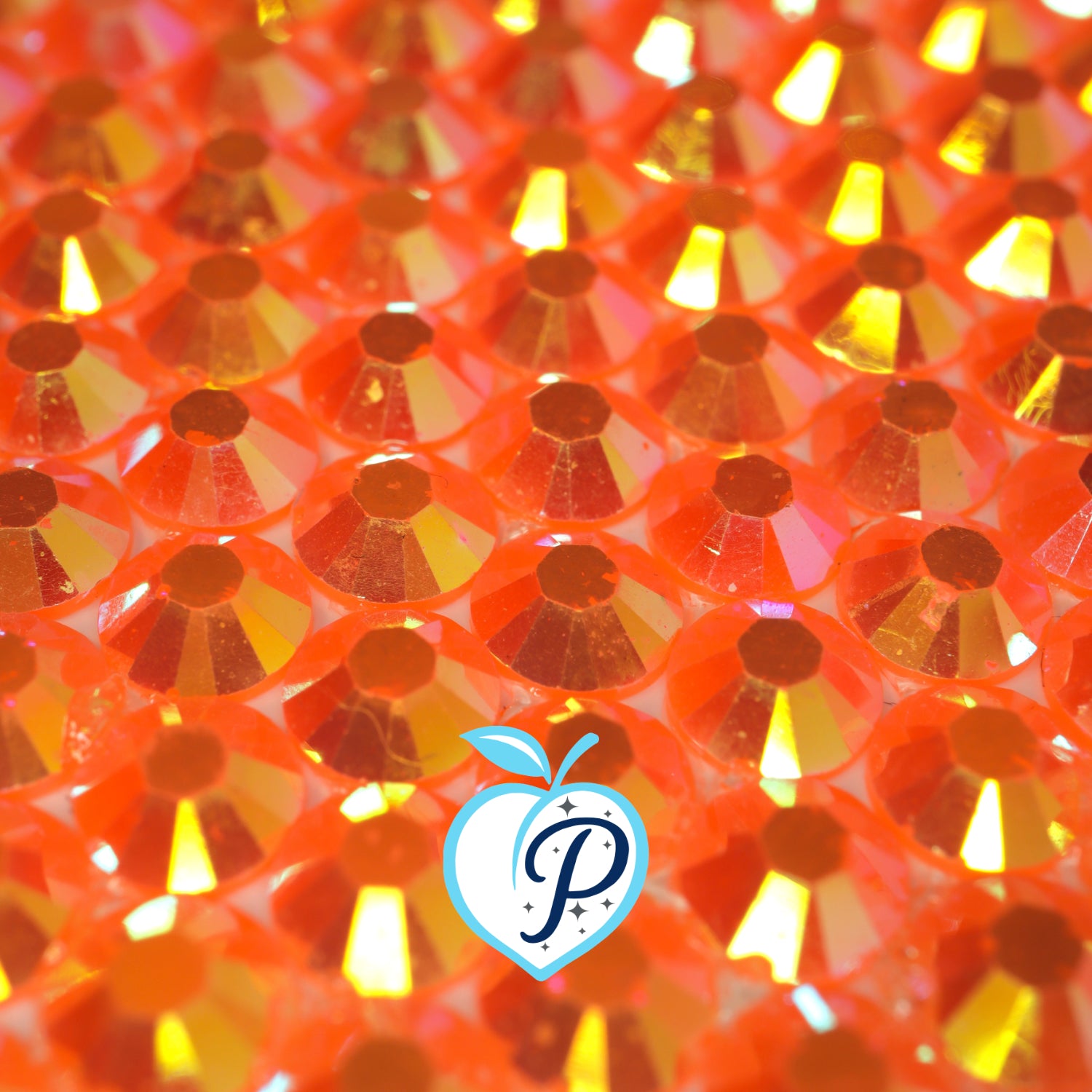 Jelly Orange AB Resin Rhinestones – Sizes 2mm, 3mm, 4mm & 5mm – Flatback Craft Crystals – Ideal for Tumblers & DIY