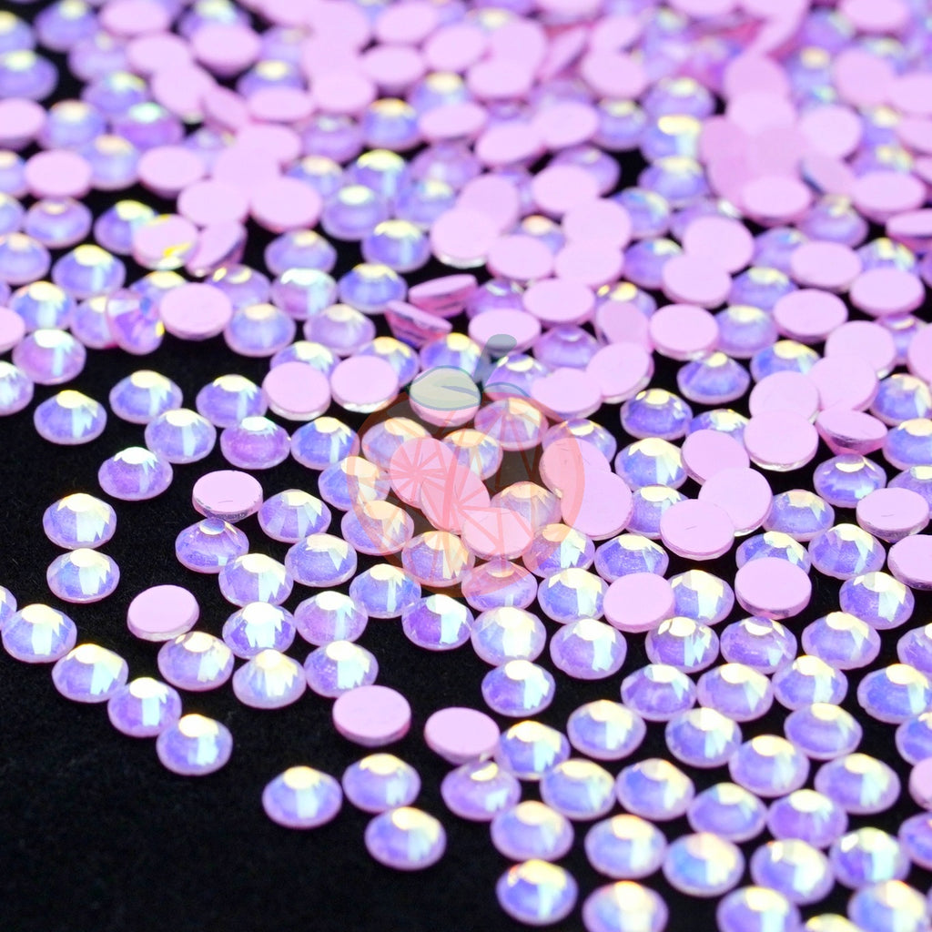 Luminous Pink Opal Glass Rhinestones