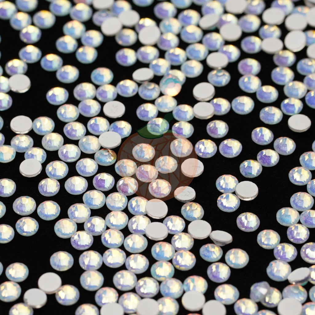 Luminous White Opal Glass Rhinestones