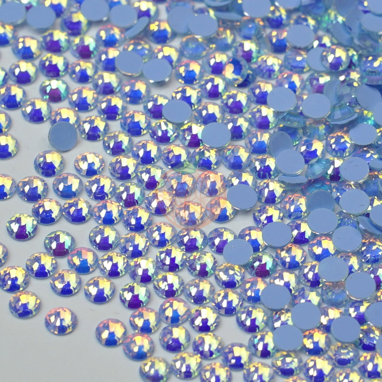 Luminous Blue Opal Glass Rhinestones