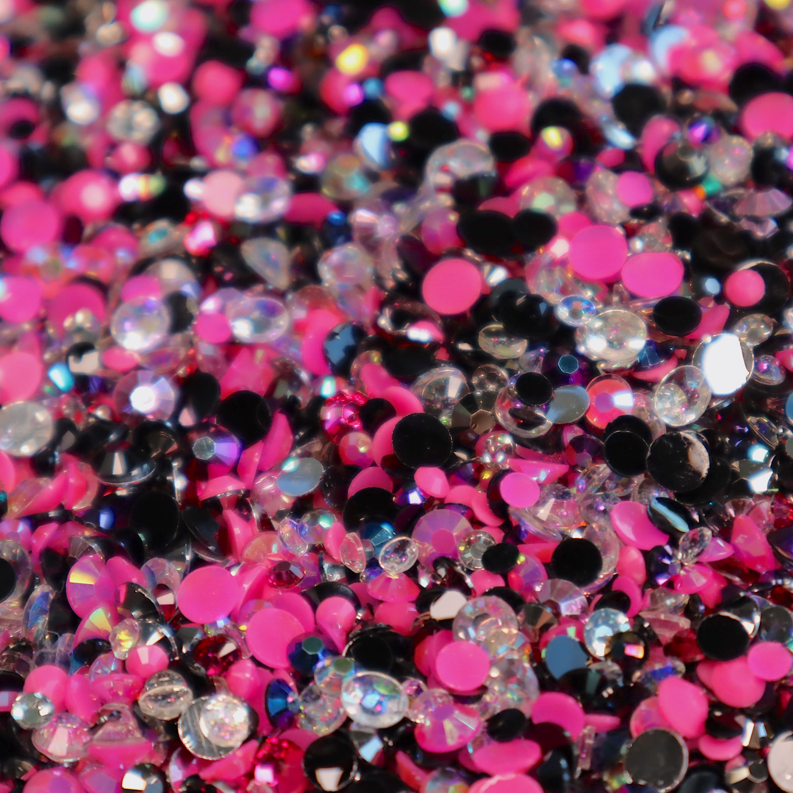 Pink Noir Rhinestone Mix