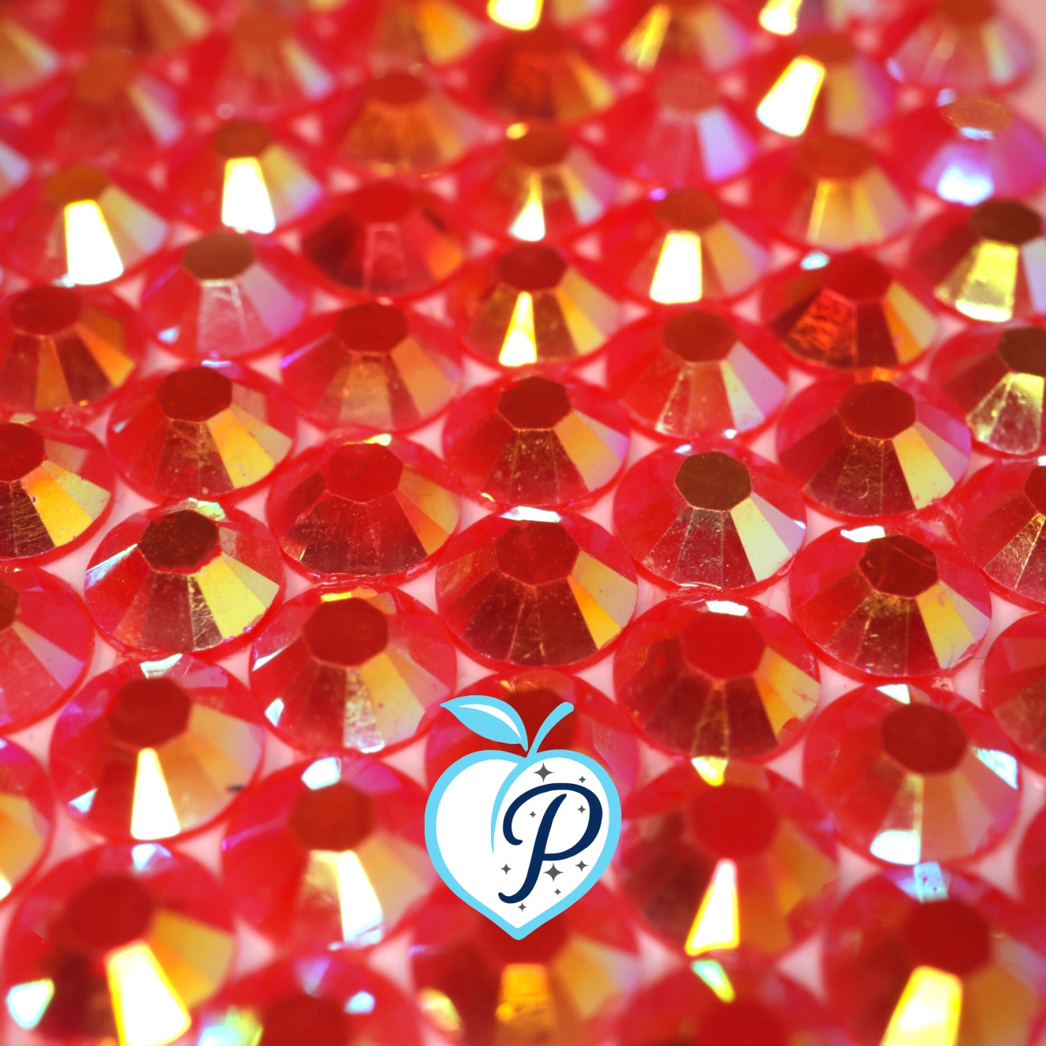 Jelly Red AB Resin Rhinestones – Sizes 2mm, 3mm, 4mm & 5mm – Flatback Craft Crystals – Ideal for Tumblers & DIY