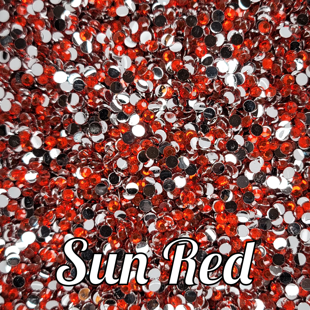 Sun Red Resin Rhinestones