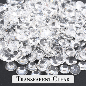 Classic Transparent Clear Resin Rhinestones – Sizes 2mm, 3mm, 4mm & 5mm – Flatback Craft Crystals – Ideal for Tumblers & DIY