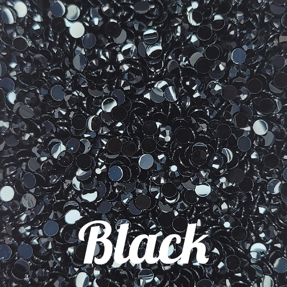 Chalk Black Rhinestones
