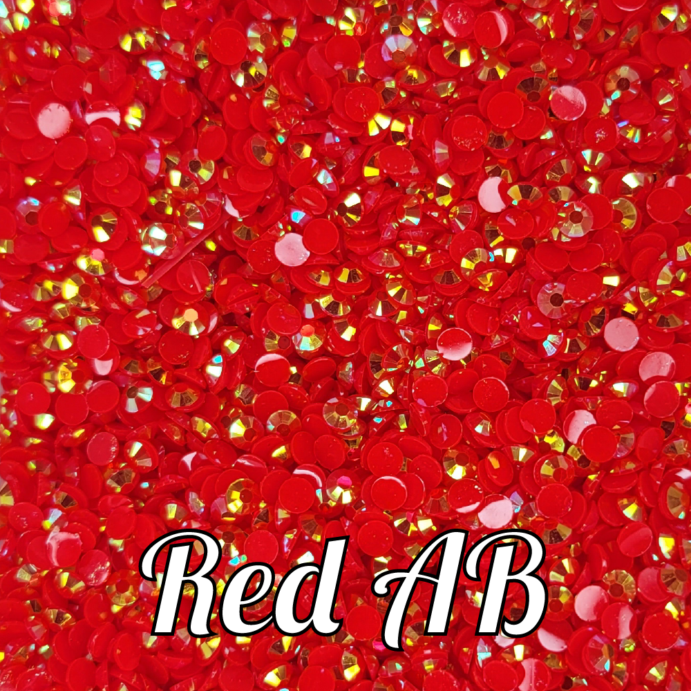 Red AB Jelly Rhinestones
