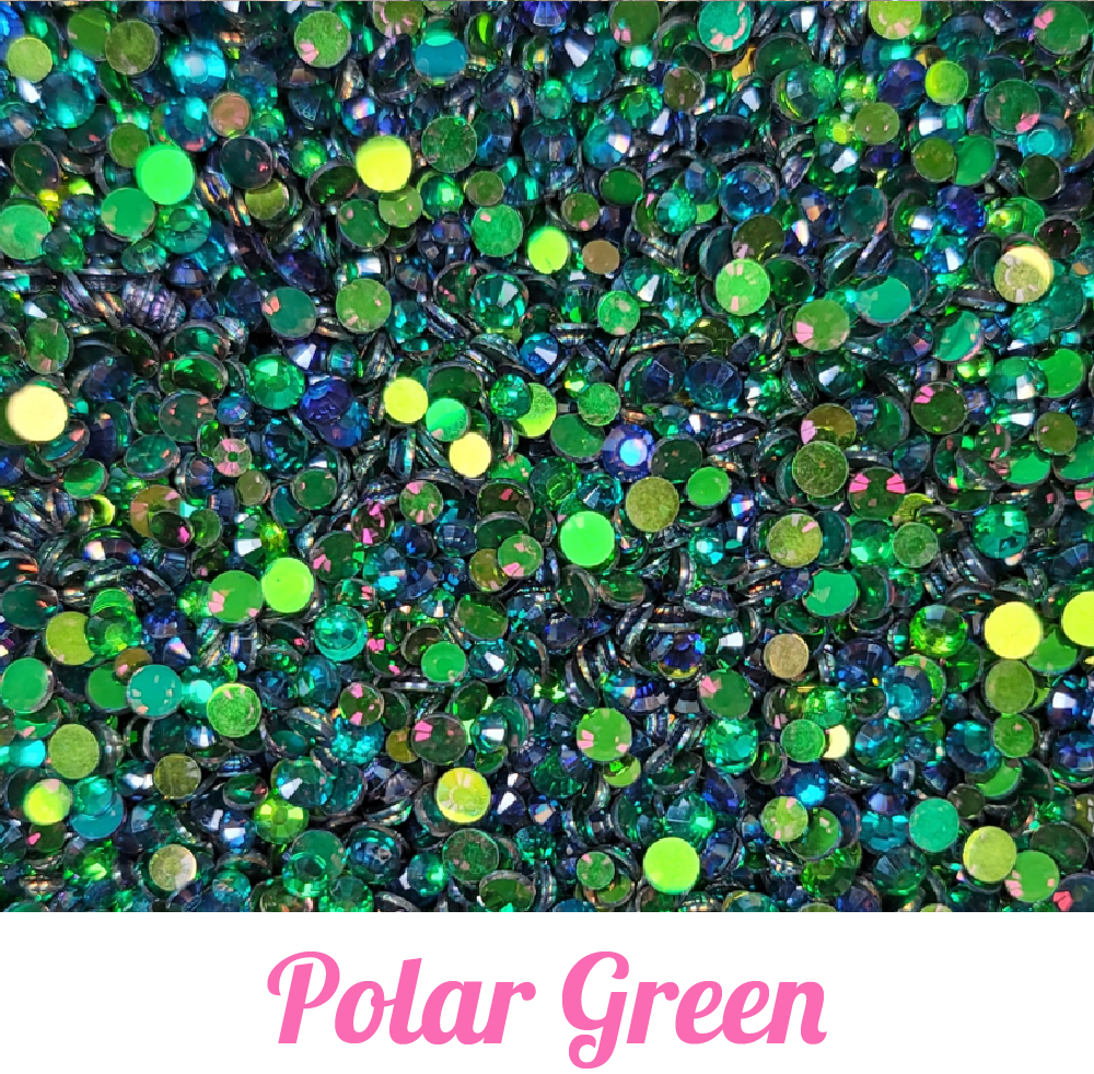 Polar Glass Rhinestone Scoops