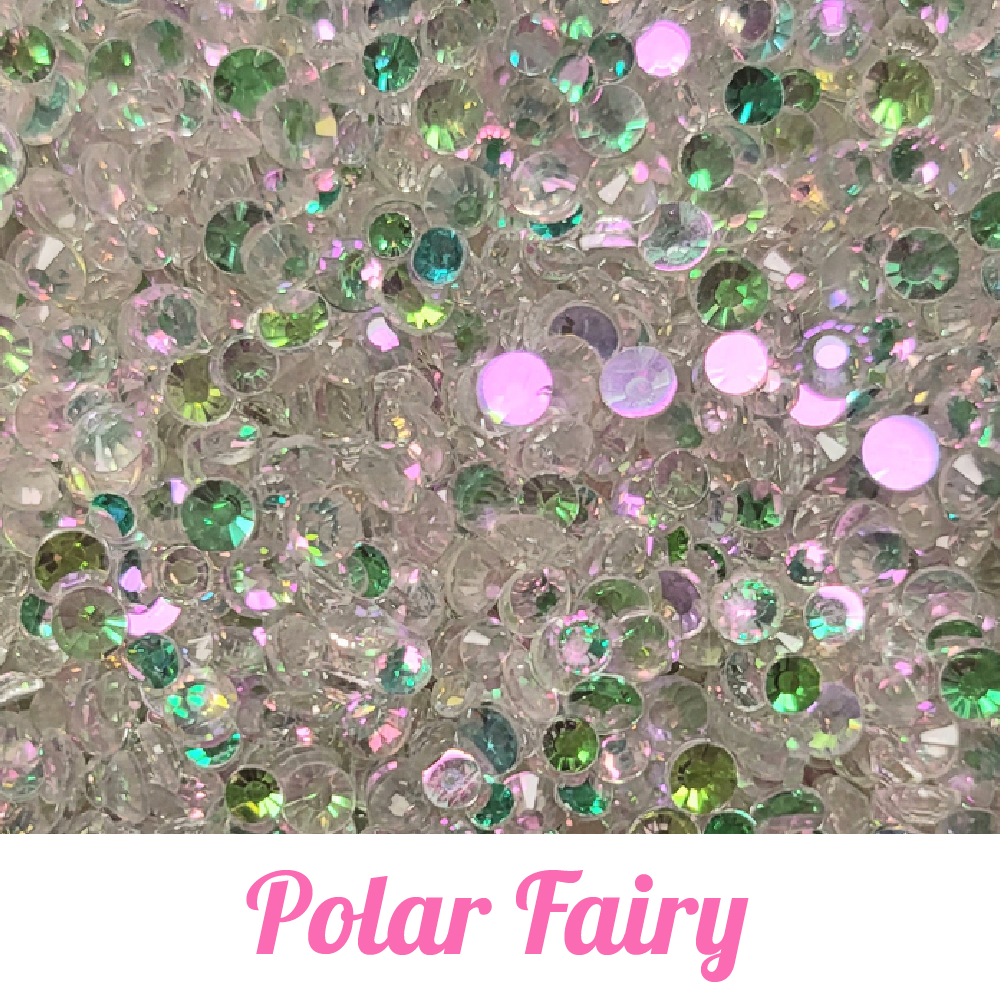 Polar Glass Rhinestone Scoops