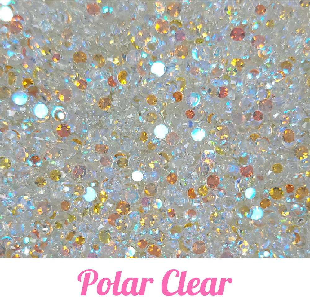 Polar Glass Rhinestone Scoops