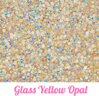 Opal Glass Rhinestone Scoops