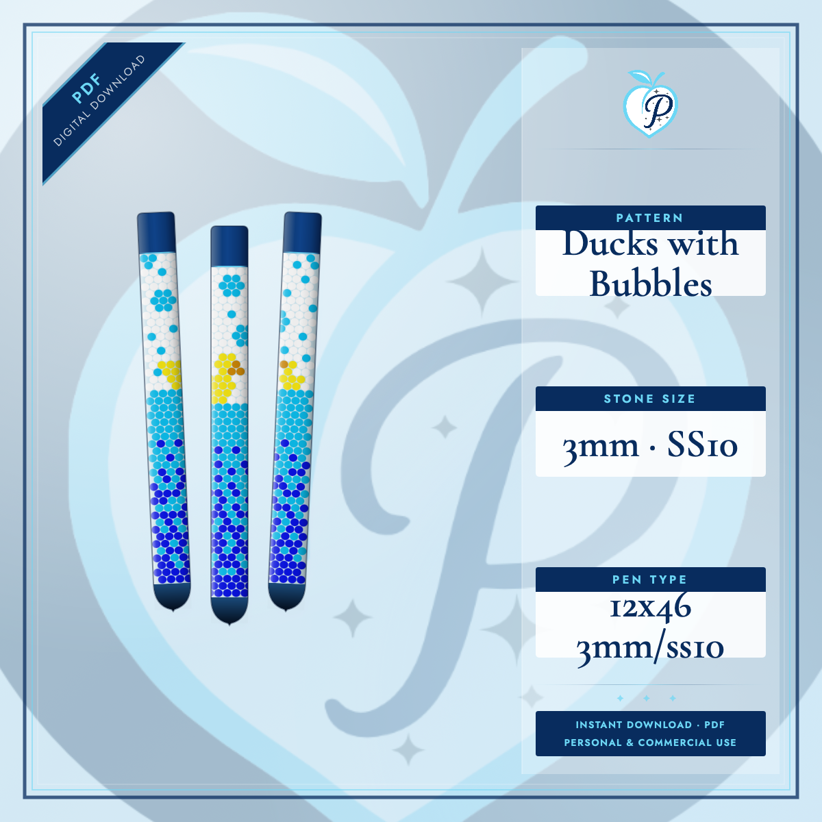 Ducks with Bubbles Pattern (PDF Only)