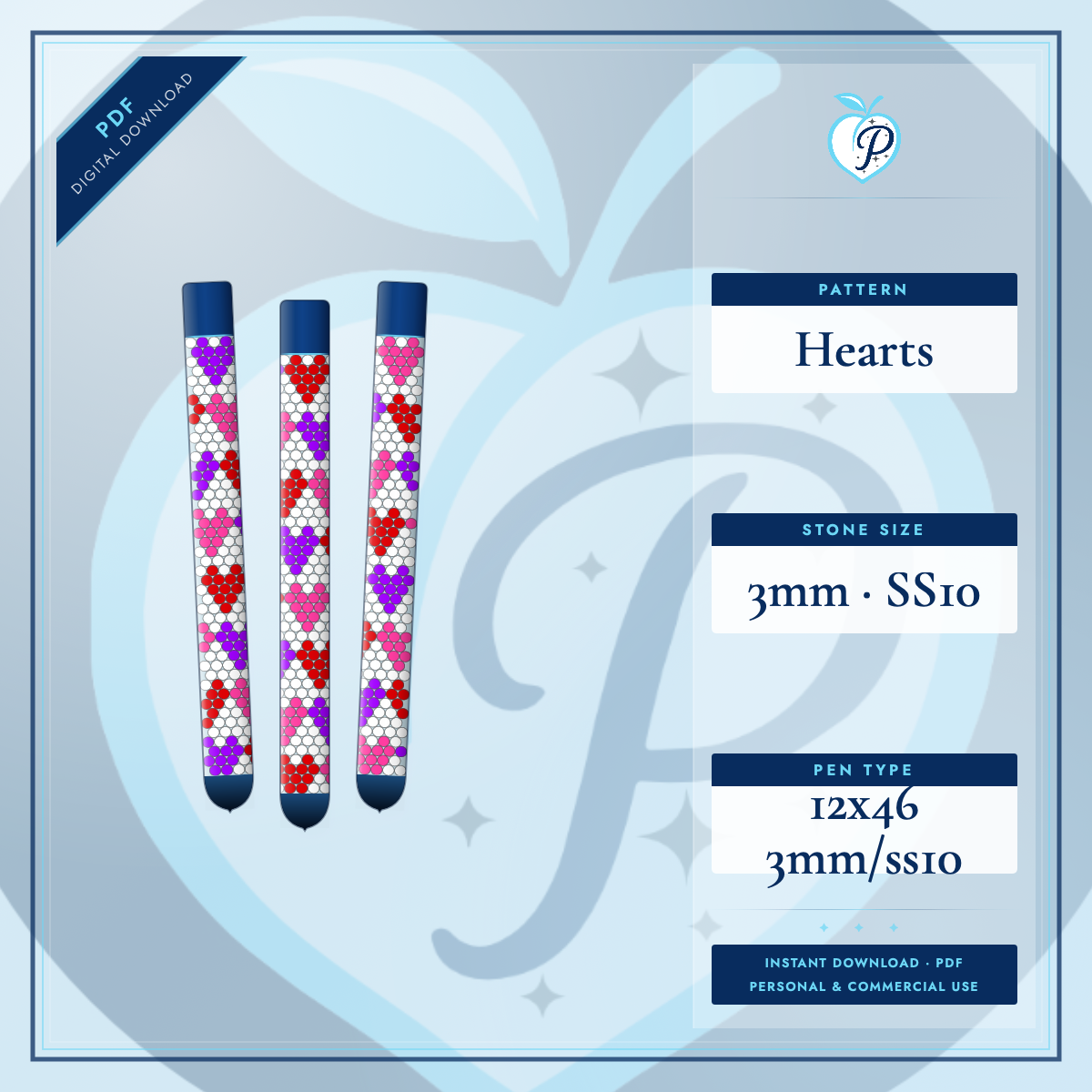 Heart Pen Pattern (PDF ONLY)