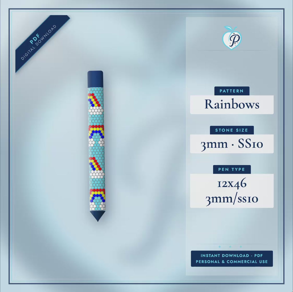 Rainbows Pen Pattern (PDF ONLY)