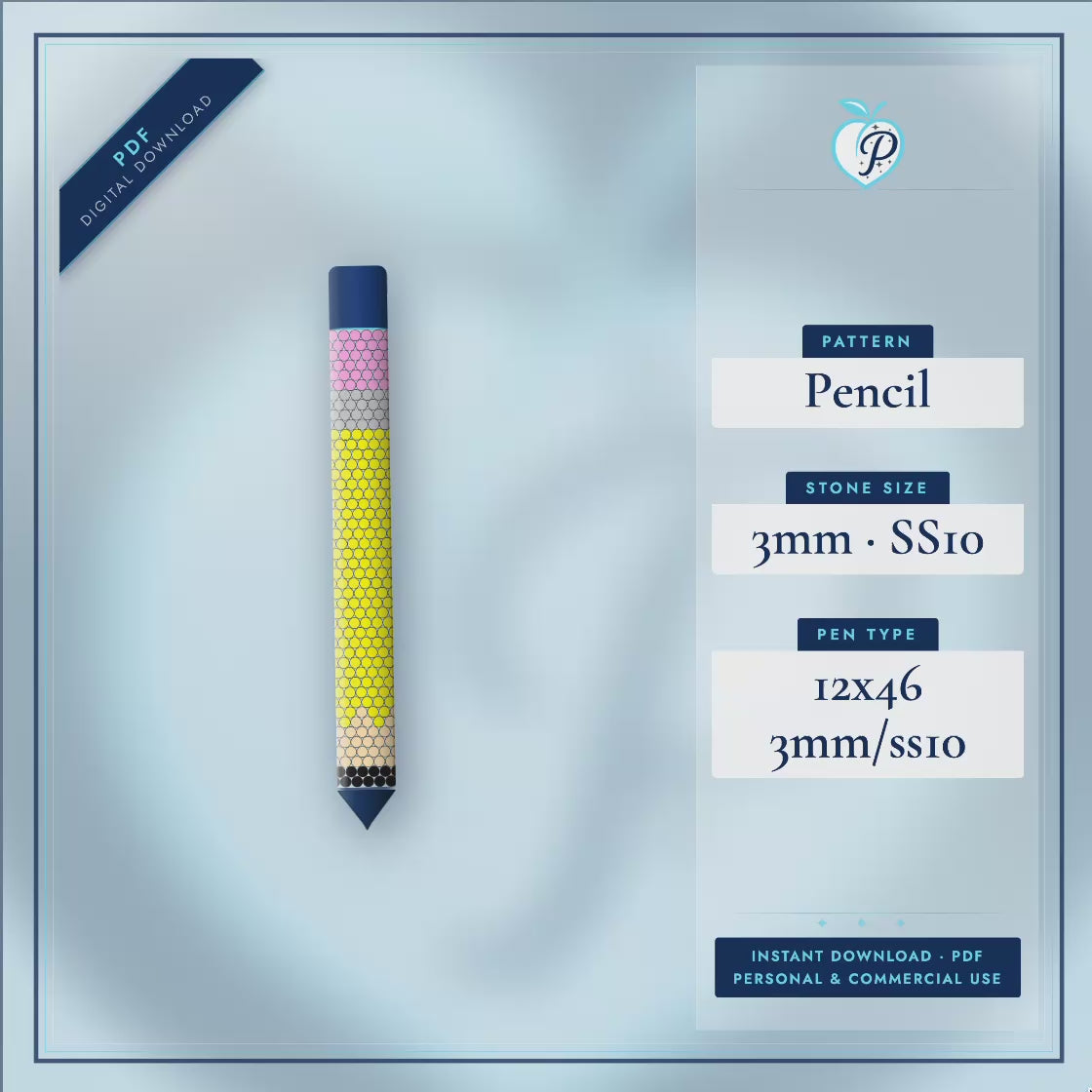 Pencil Pen Pattern (PDF ONLY)