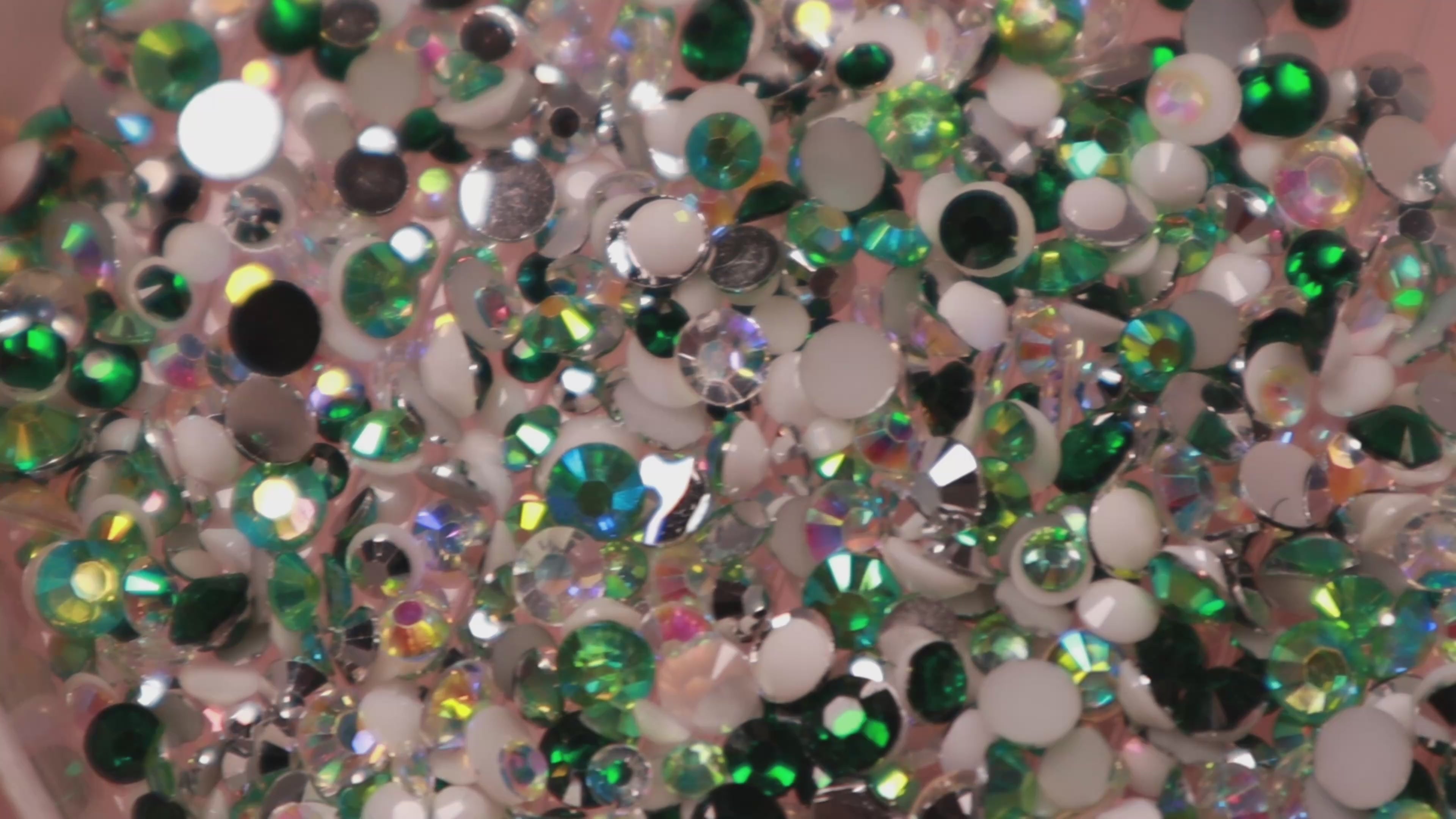 Frosted Evergreen Rhinestone Mix