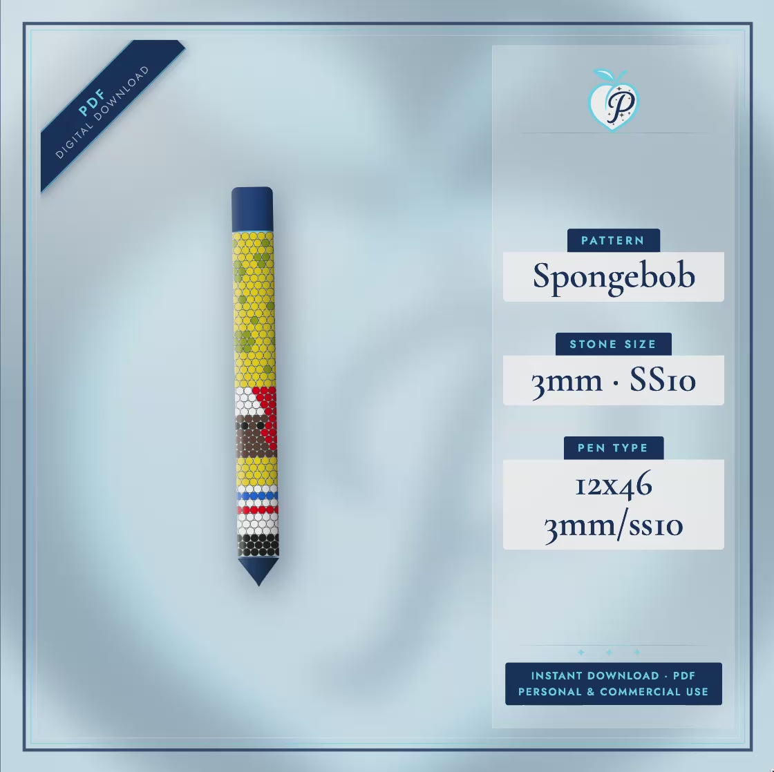 Spongebob Pen Pattern (PDF ONLY)