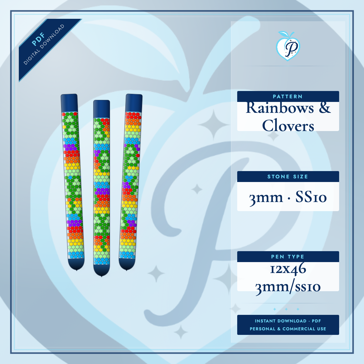 Rainbows & Clovers Pen Pattern (PDF ONLY)