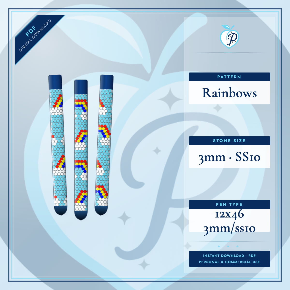 Rainbows Pen Pattern (PDF ONLY)
